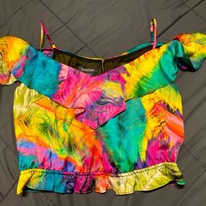 Bebe Multi color off shoulder blouse